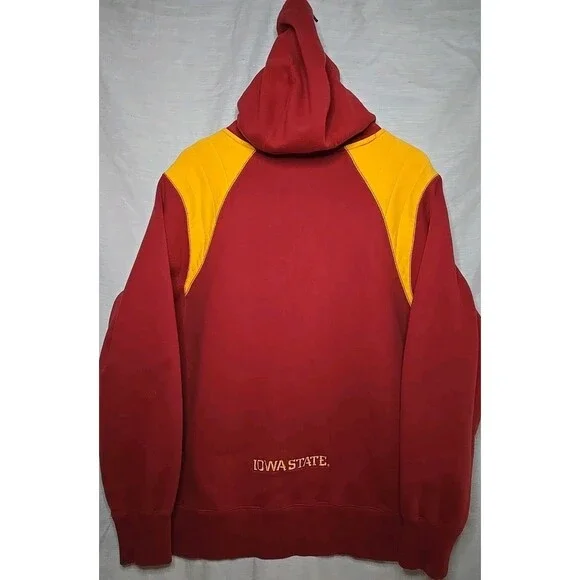 Iowa State Cyclones Nike Team Authentic Hoodie SweatShirt, Sz XL, Maroon/Yellow - Picture 5 of 10